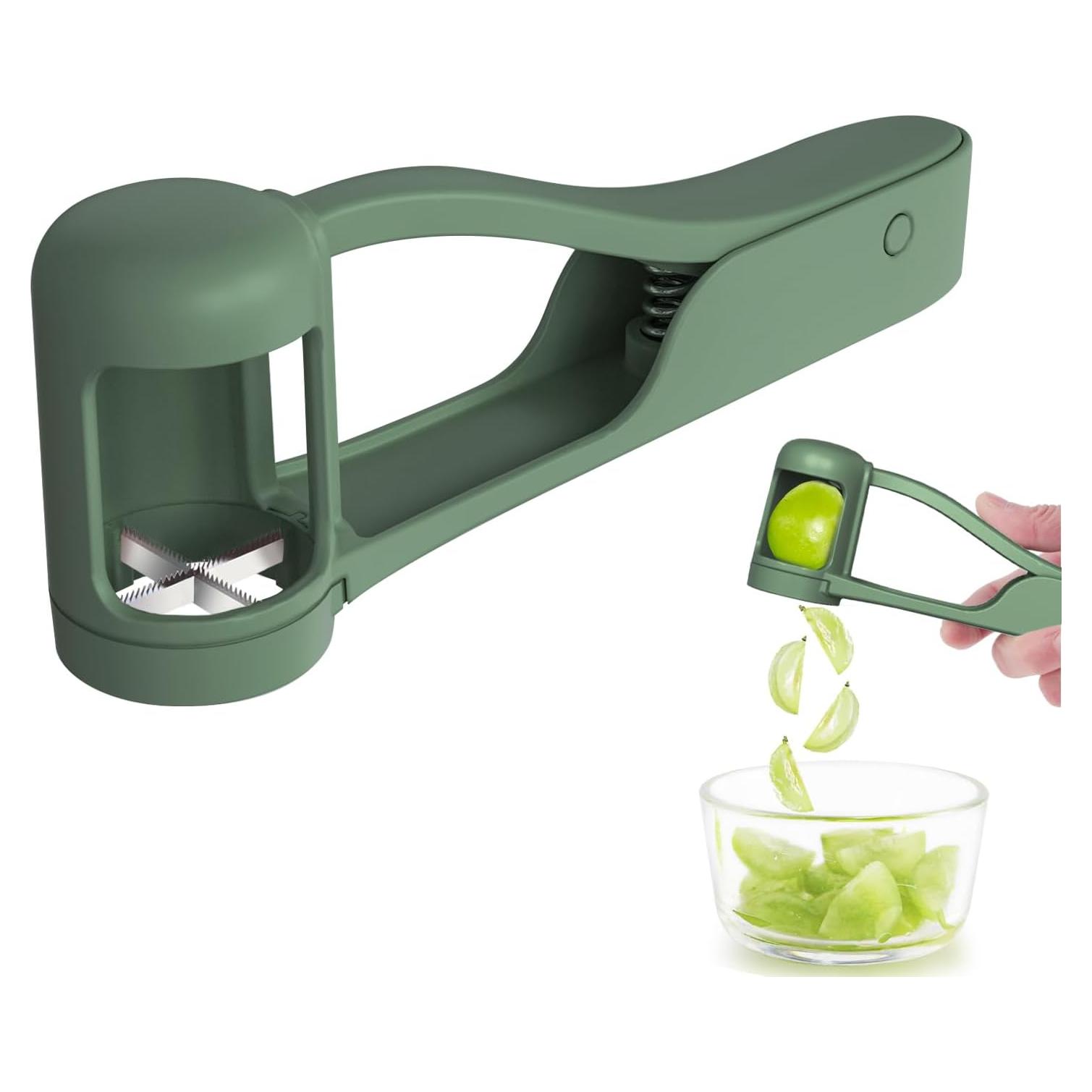 Cortador de Uvas Luvan Verde para Niños - Acero Inoxidable