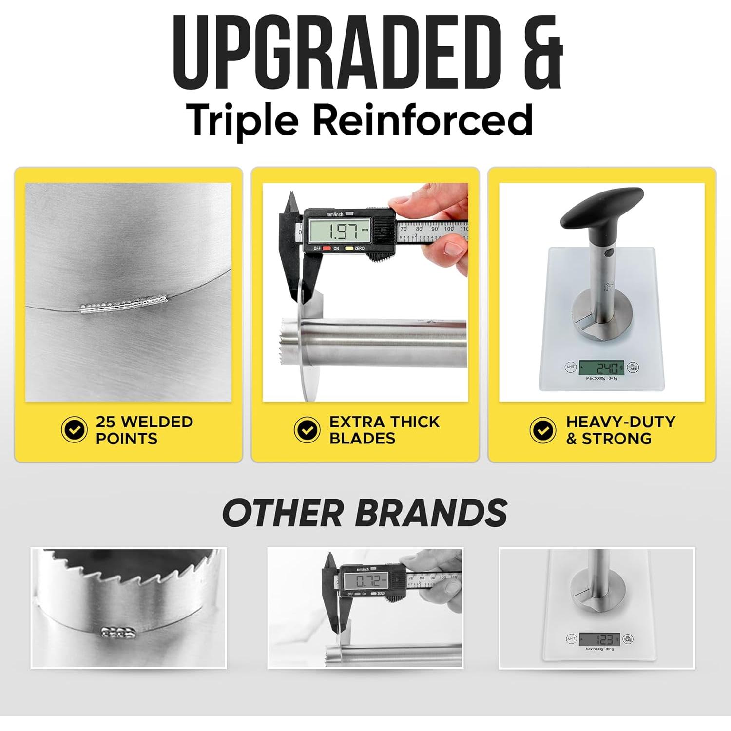 Cortador de Piña Zulay Kitchen Acero Inoxidable Negro 24.5cm