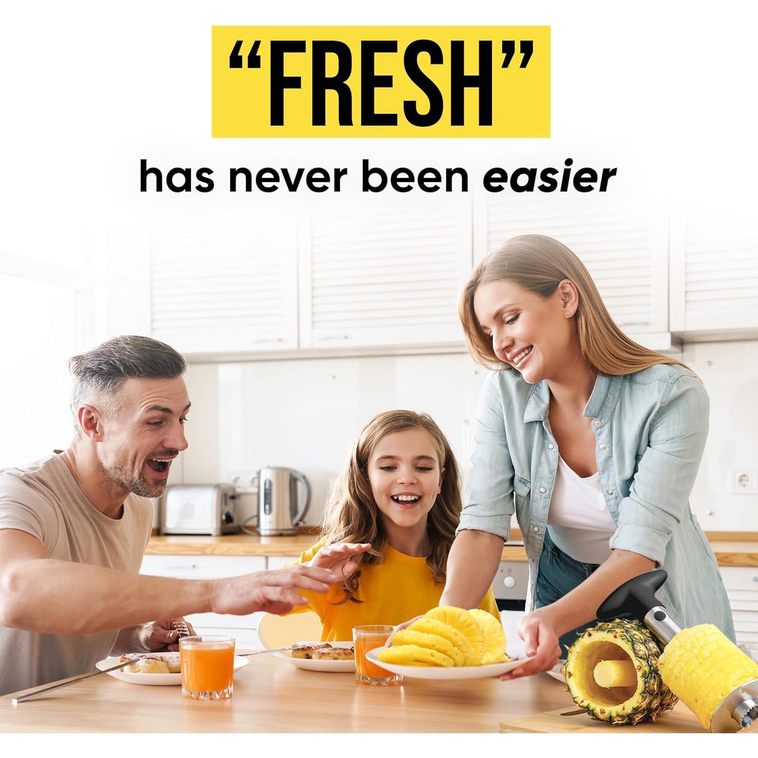 Cortador de Piña Zulay Kitchen Acero Inoxidable Negro 24.5cm