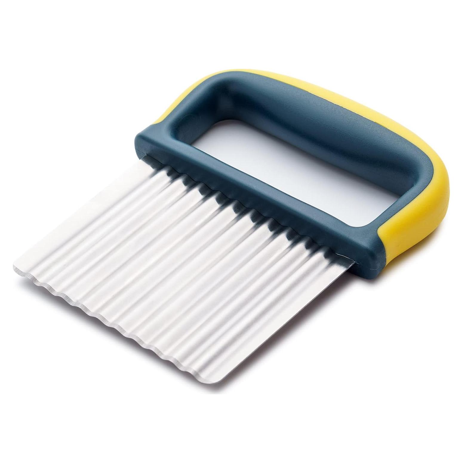 Cuchillo Cortador de Ondas Nax Caki Acero Inoxidable Amarillo