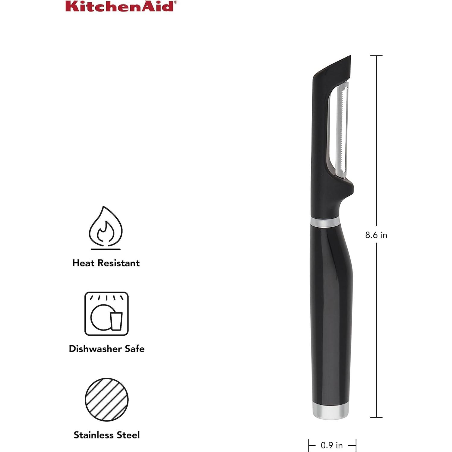 Pelador Euro KitchenAid Classic 21.84 cm Negro Ergonómico
