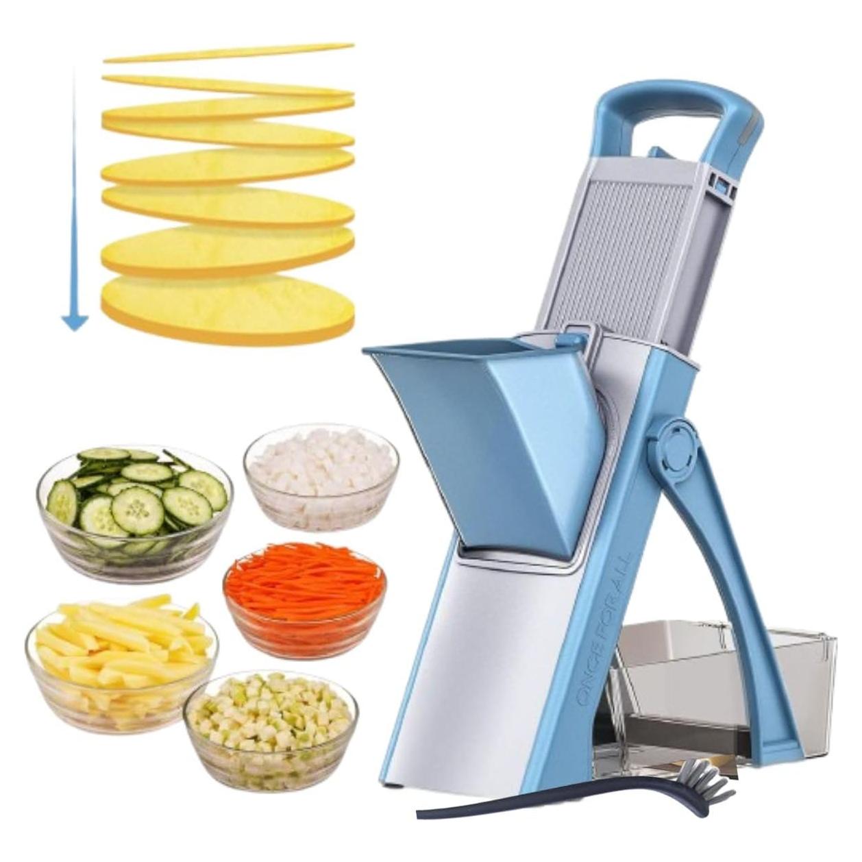 Rebanador Mandolina LUKSVIA 5 en 1 Ajustable 0.1-8 mm