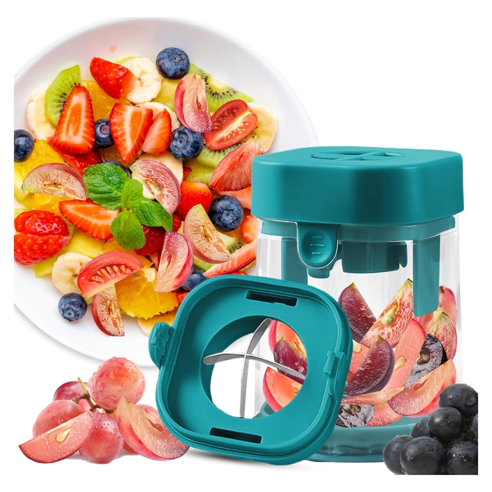 Cortador de Frutas Pequeño COKSDUPID Acero Inoxidable Verde