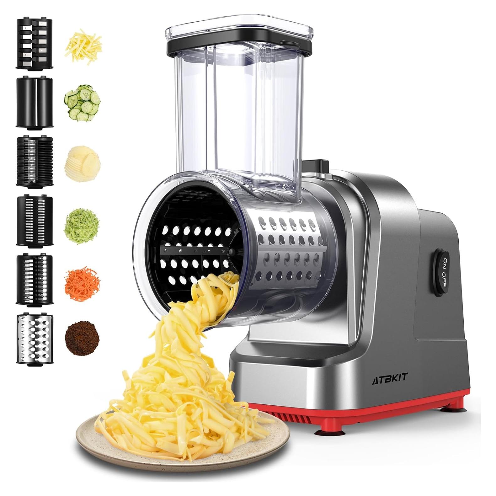 Rallador Eléctrico ATBKIT 250W 6 Cuchillas Acero Inoxidable