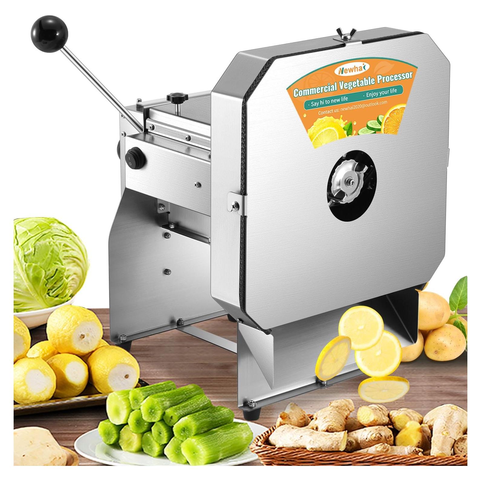 Rebanadora Eléctrica Newhai de Verduras y Frutas 10mm Acero Inoxidable