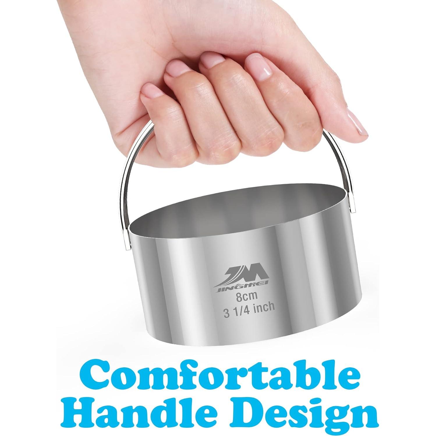 Juego de Cortadores de Galletas M JINGMEI 5 Piezas Acero Inoxidable