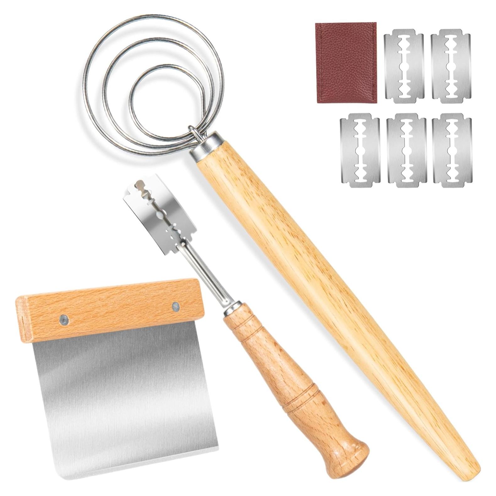 Batidor de Masa Danés Qbily - Juego 3 Piezas para Pan