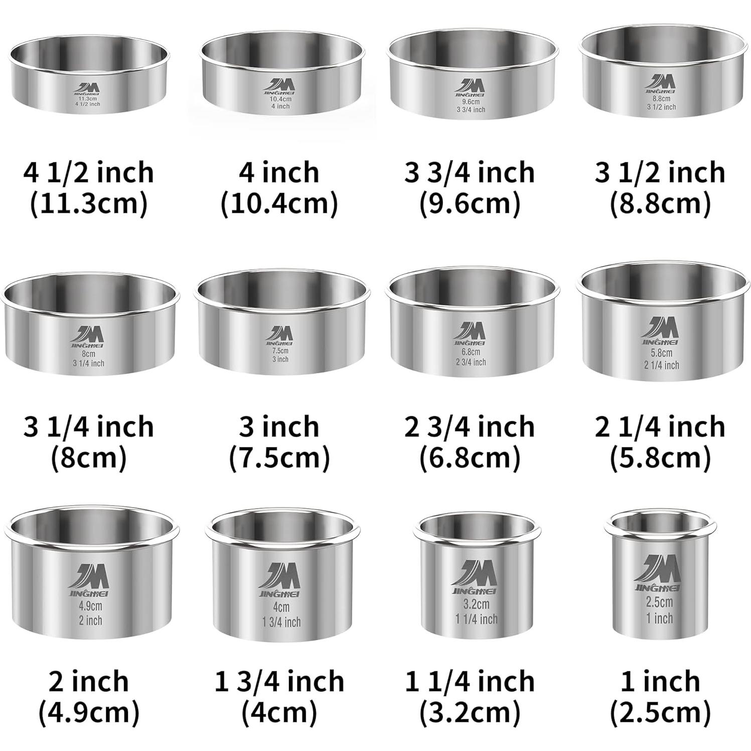 Juego de Cortadores de Galletas Redondos 12 Piezas M JINGMEI