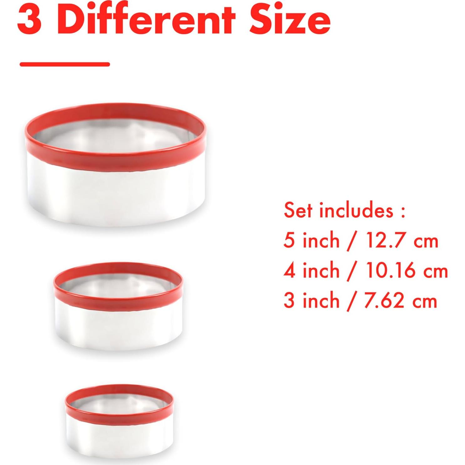 Juego de Cortadores de Galletas Redondos COOKIEQUE 3 Piezas