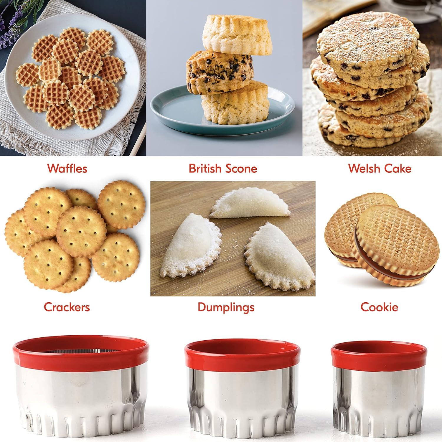 Juego de Cortadores de Galletas Redondos COOKIEQUE - 3 Piezas