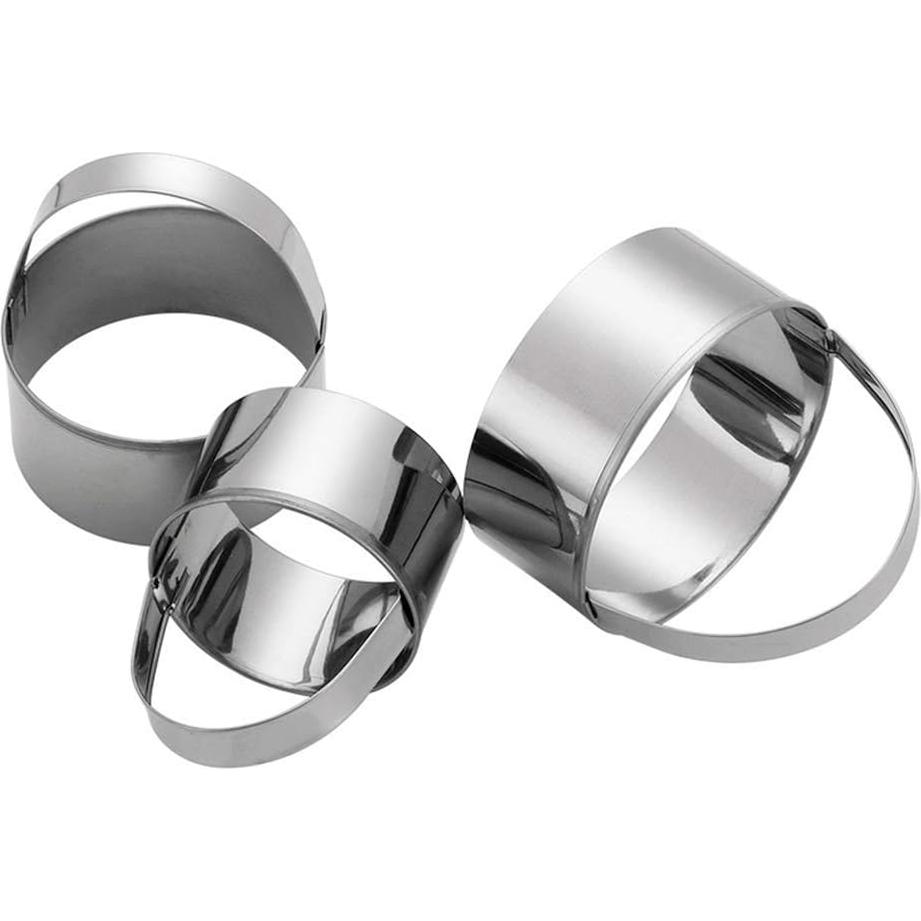 Cortador de Galletas Redondo Maykito - Set de 3 Piezas Acero Inoxidable