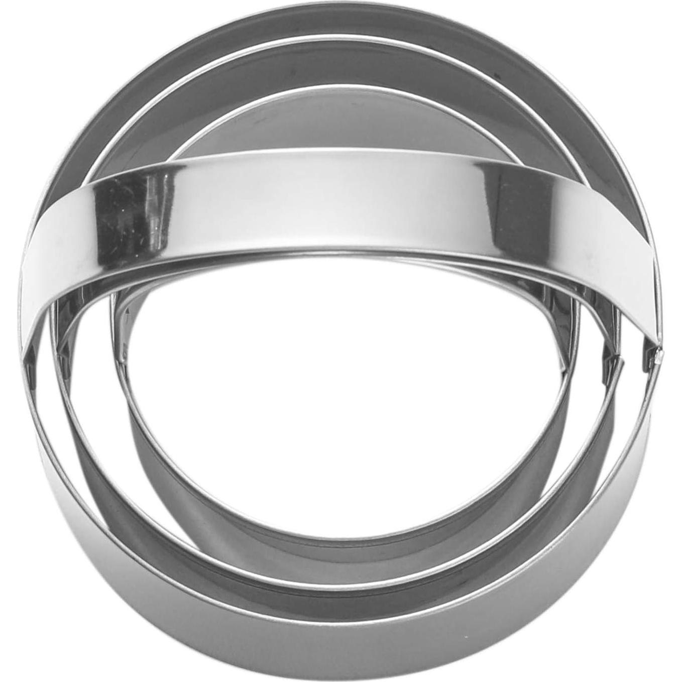 Cortador de Galletas Redondo Maykito - Set de 3 Piezas Acero Inoxidable