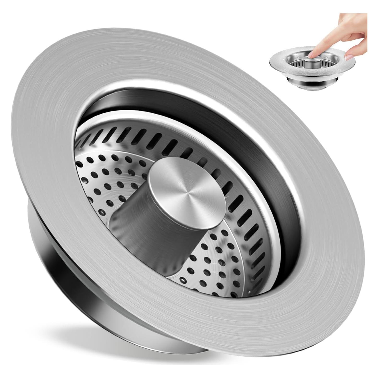 Colador de desagüe 3 en 1 tgosomt SUS304 cepillado