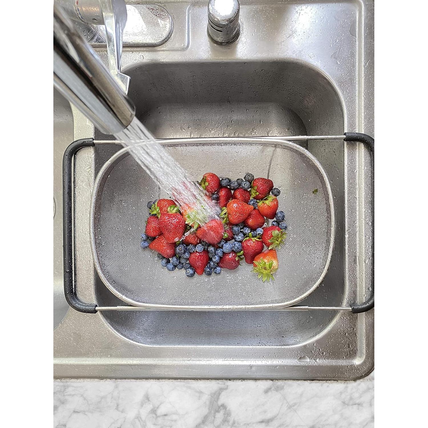 Colador Ovalado de Fregadero Makerstep Acero Inoxidable 35-48 cm