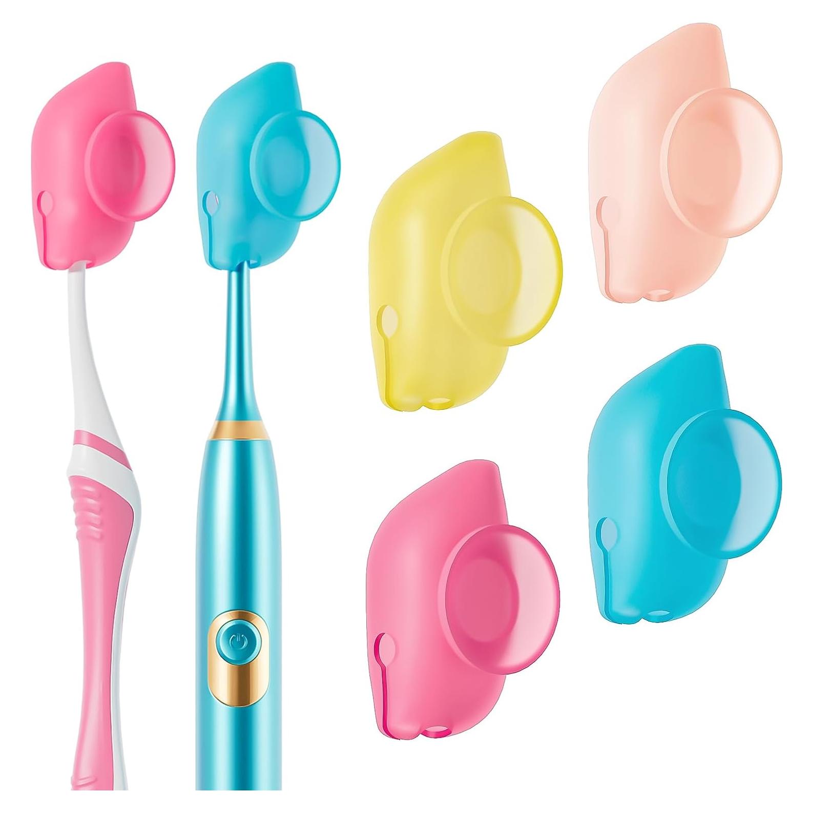 Cubiertas de Cepillo de Dientes Silicona Muslish 4 Piezas Azul