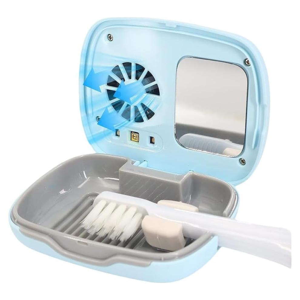 Estuche de viaje para cepillos de dientes Genérico YSH azul