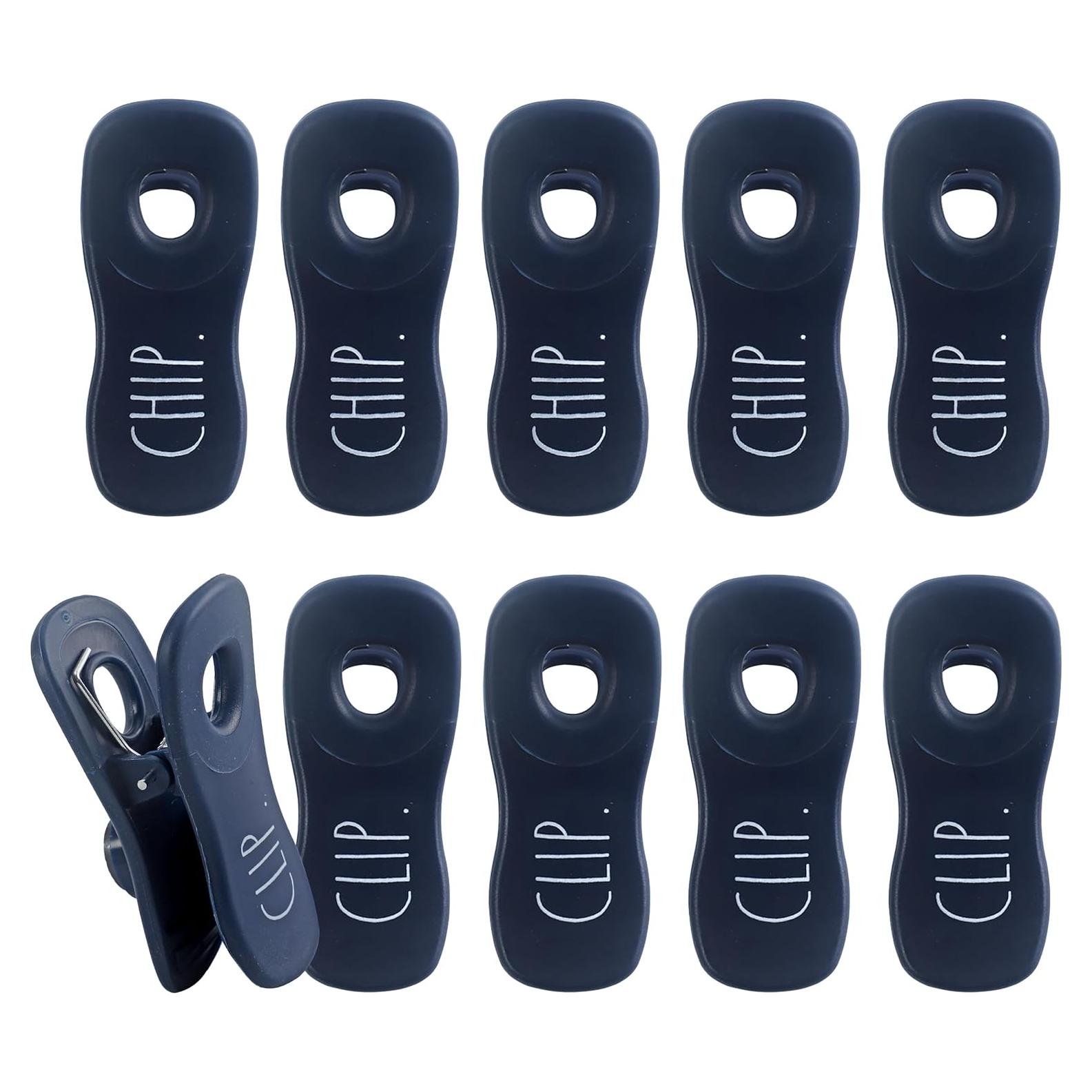 Pinzas para bolsas Rae Dunn - Paquete de 10, azul