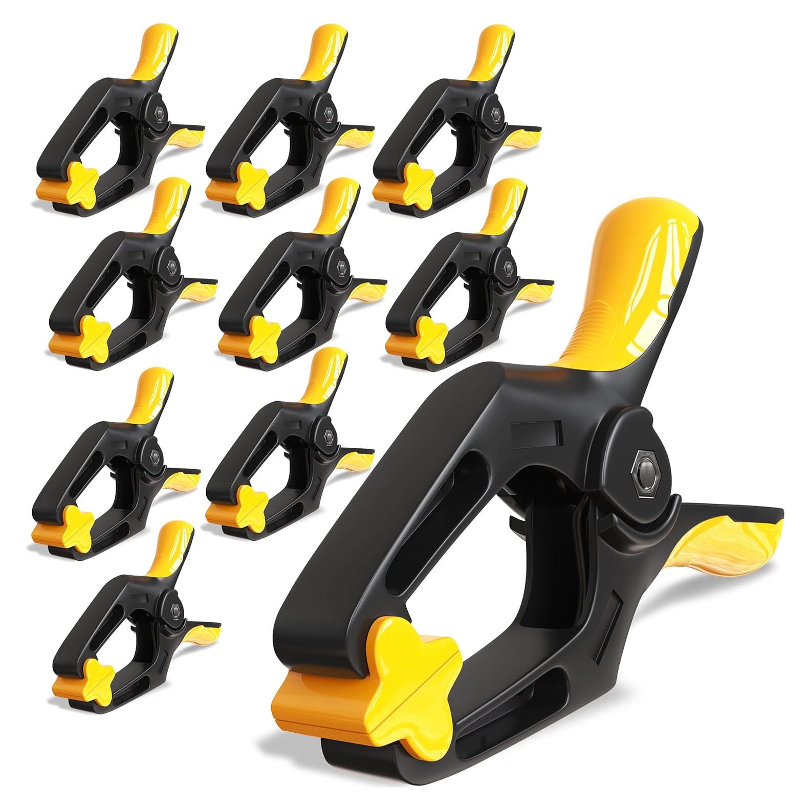 Pinzas de resorte EQUIPTZ 10 unidades 10 cm alta resistencia