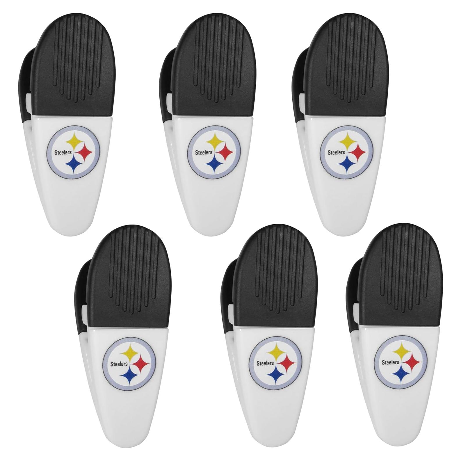 Clip Magnético para Papas NFL Pittsburgh Steelers 6pk Blanco