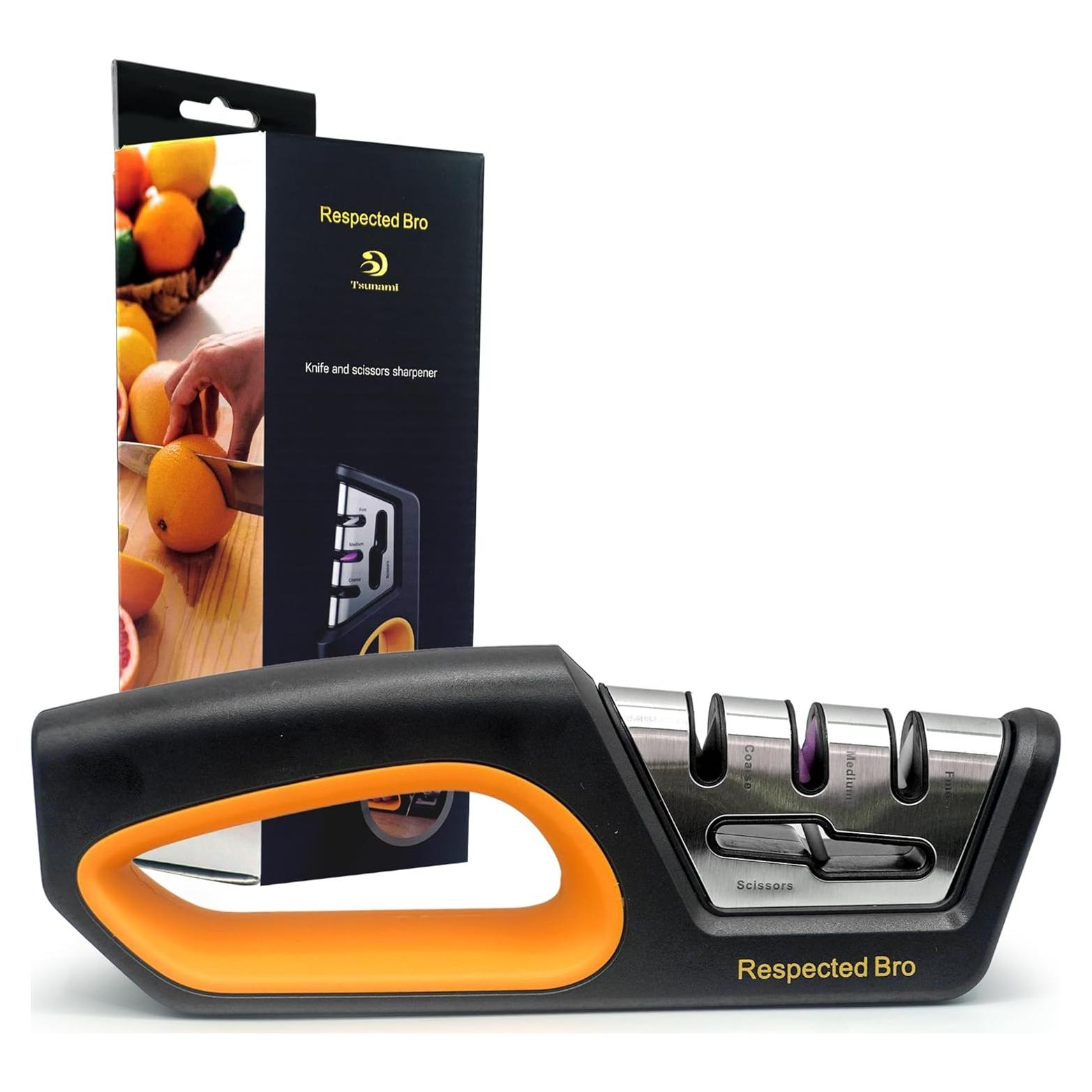 Afilador de cuchillos y tijeras RESPECTED BRO 4 en 1