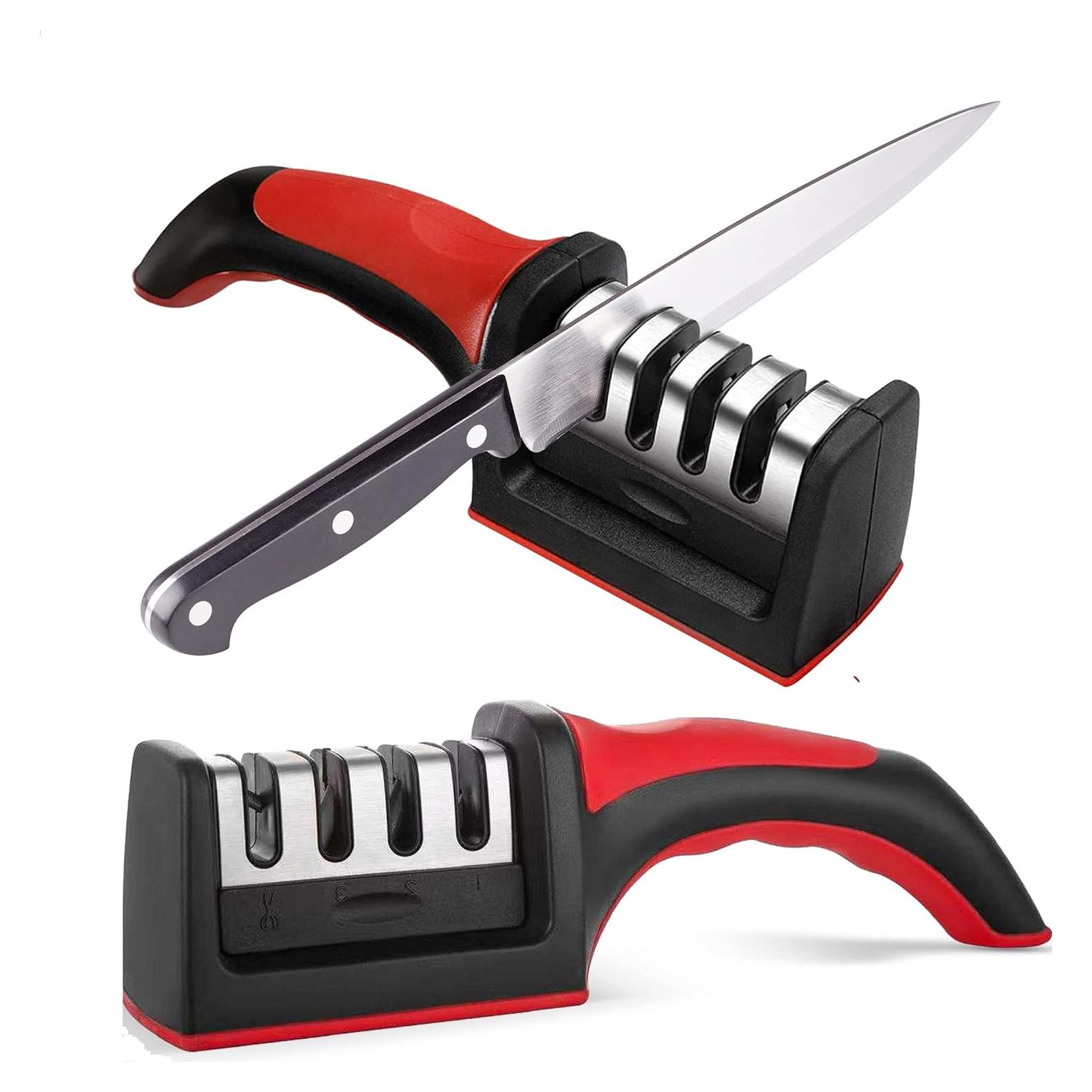 Afilador de cuchillos TechnoLegend 4 en 1 acero inoxidable