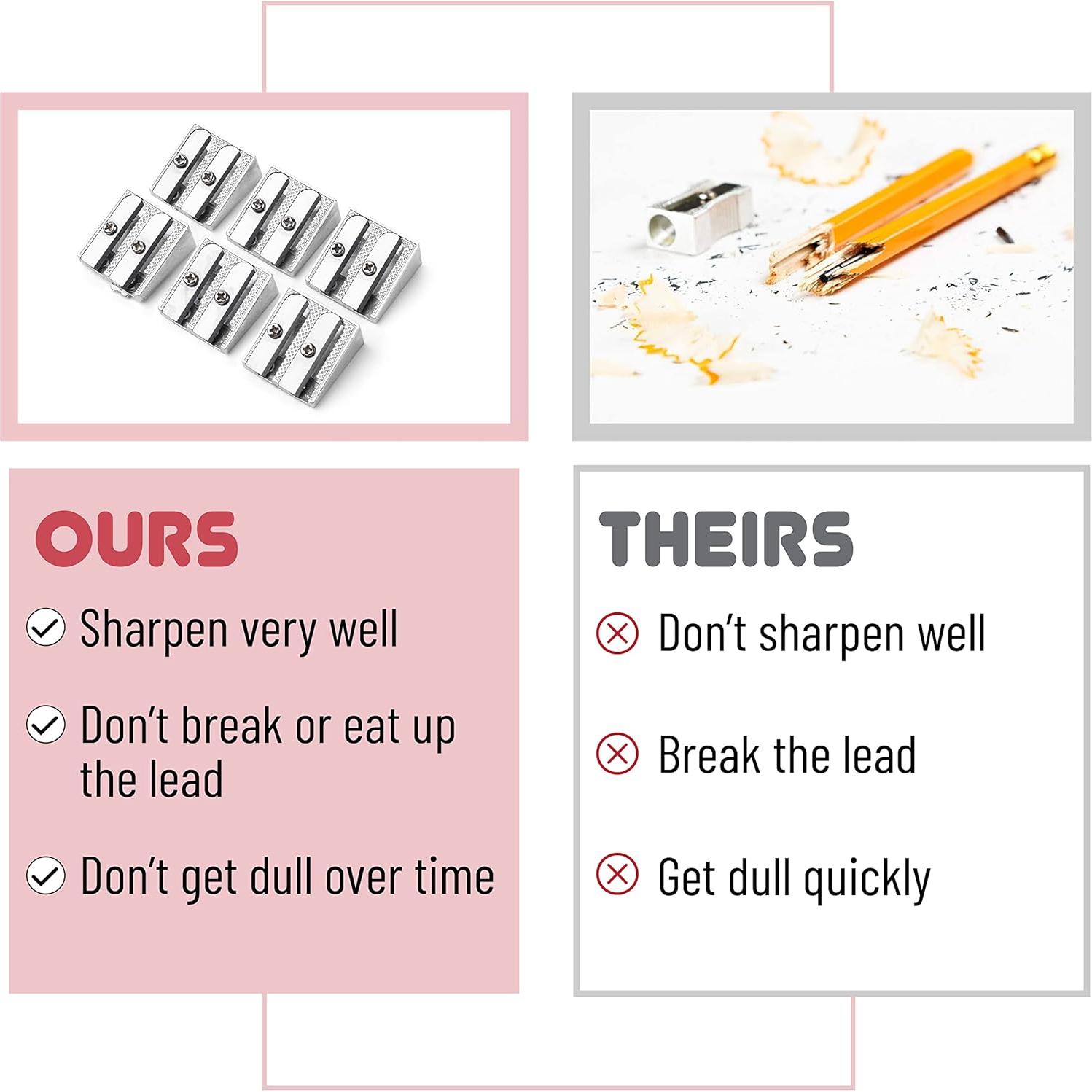 Sacapuntas de Metal Mr. Pen 2 Agujeros Paquete de 6