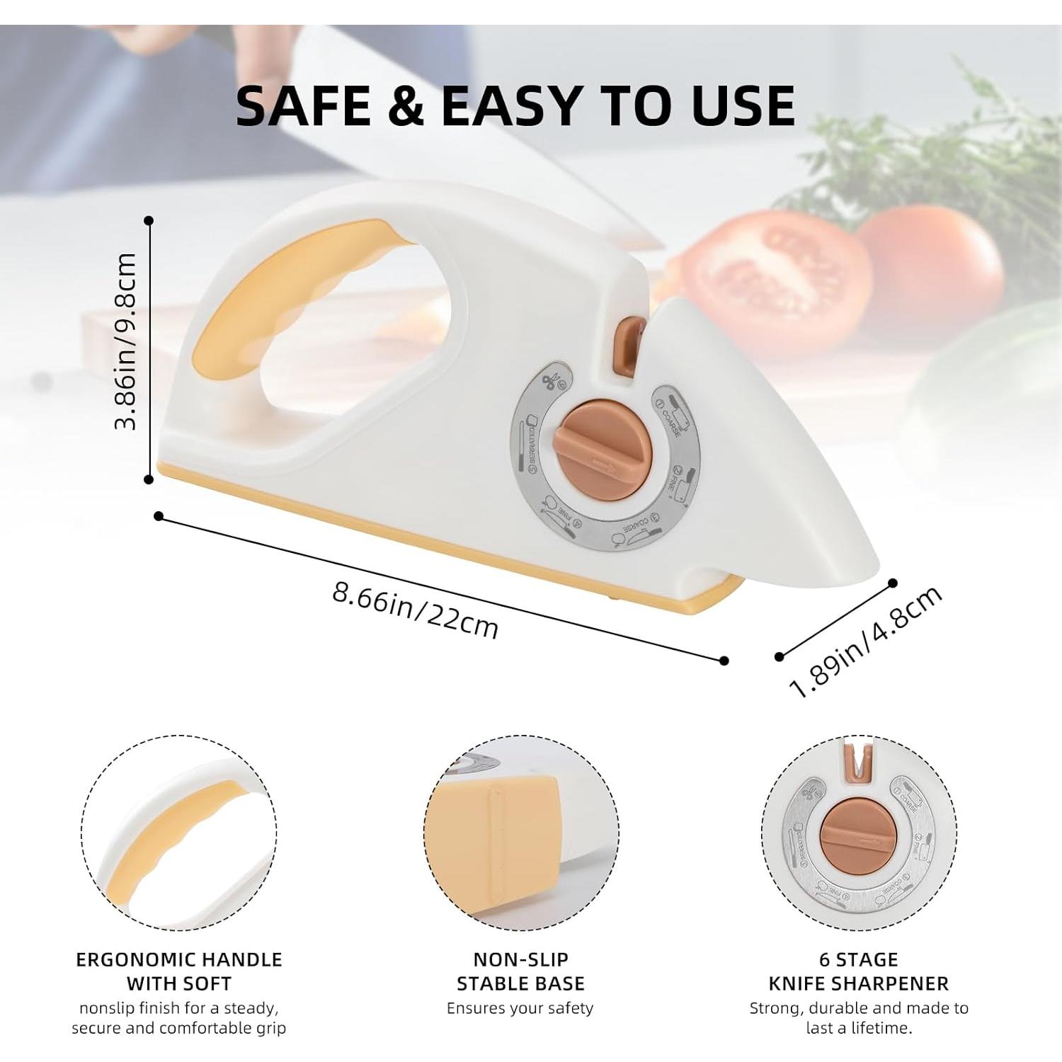 Afilador de cuchillos multifuncional para cocina 272g