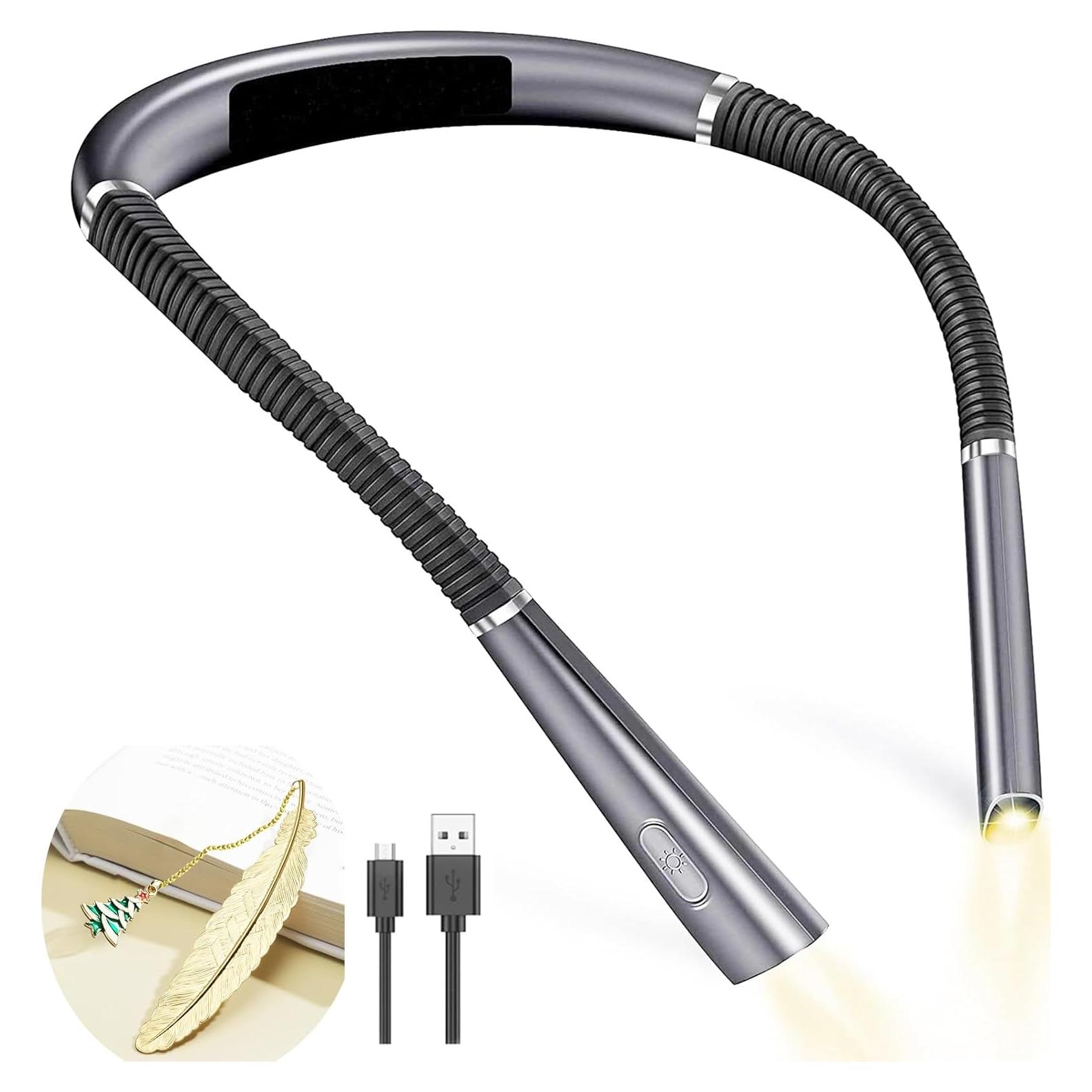 Luz de Lectura Flexible Aiolekup, 3 Colores, 3 Brillos, Recargable