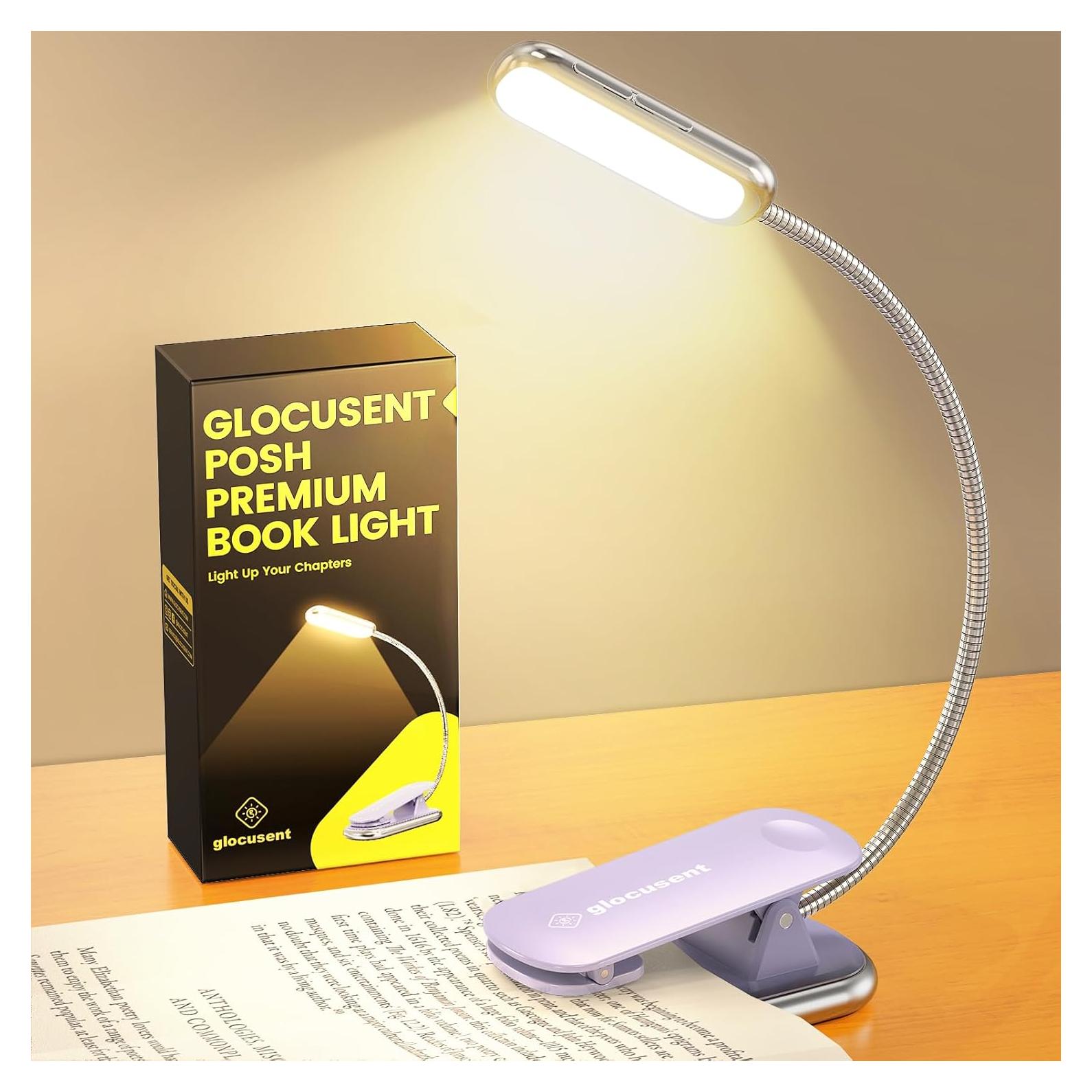 Luz de Lectura Recargable Glocusent Posh Premium 1800K