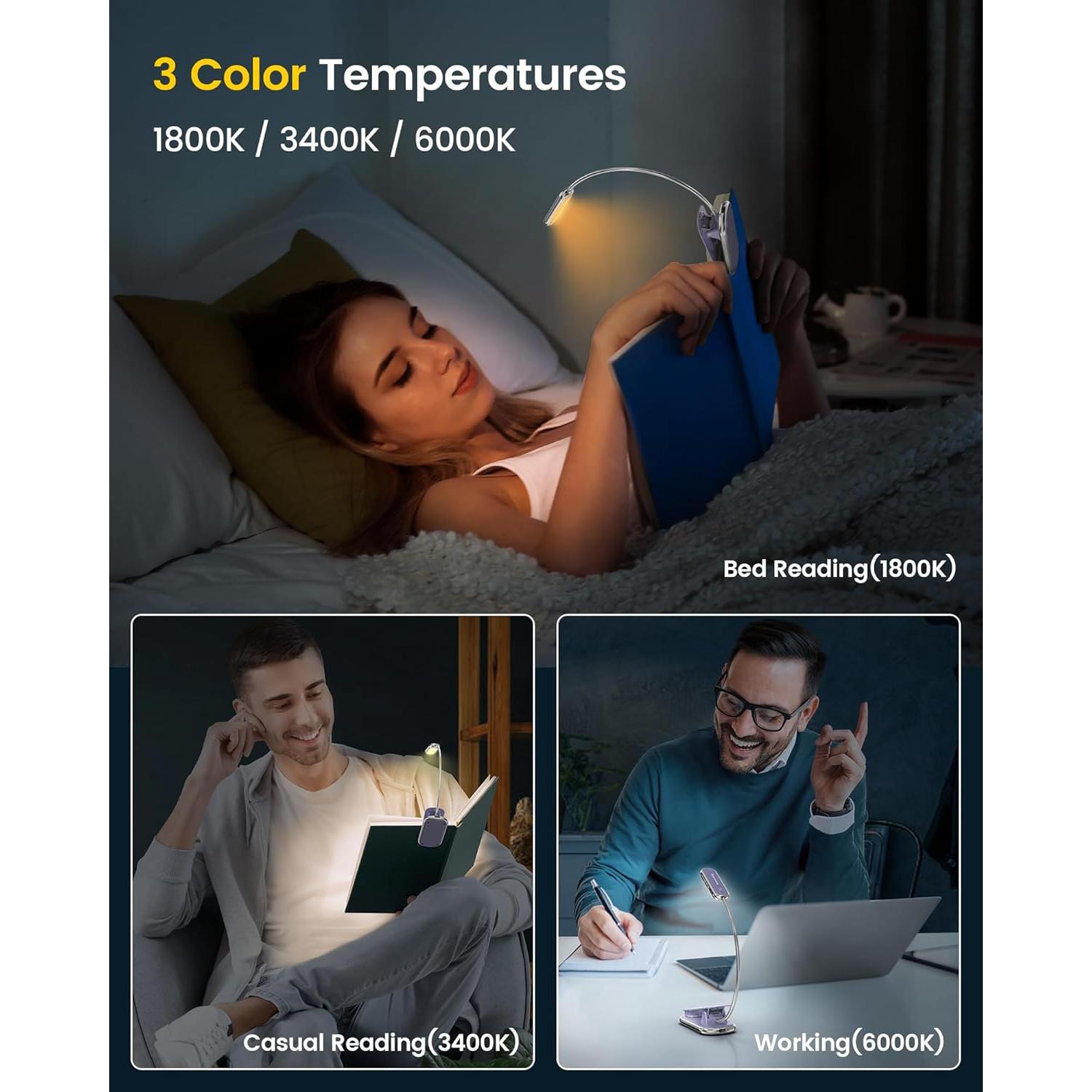 Luz de Lectura Recargable Glocusent Posh Premium 1800K