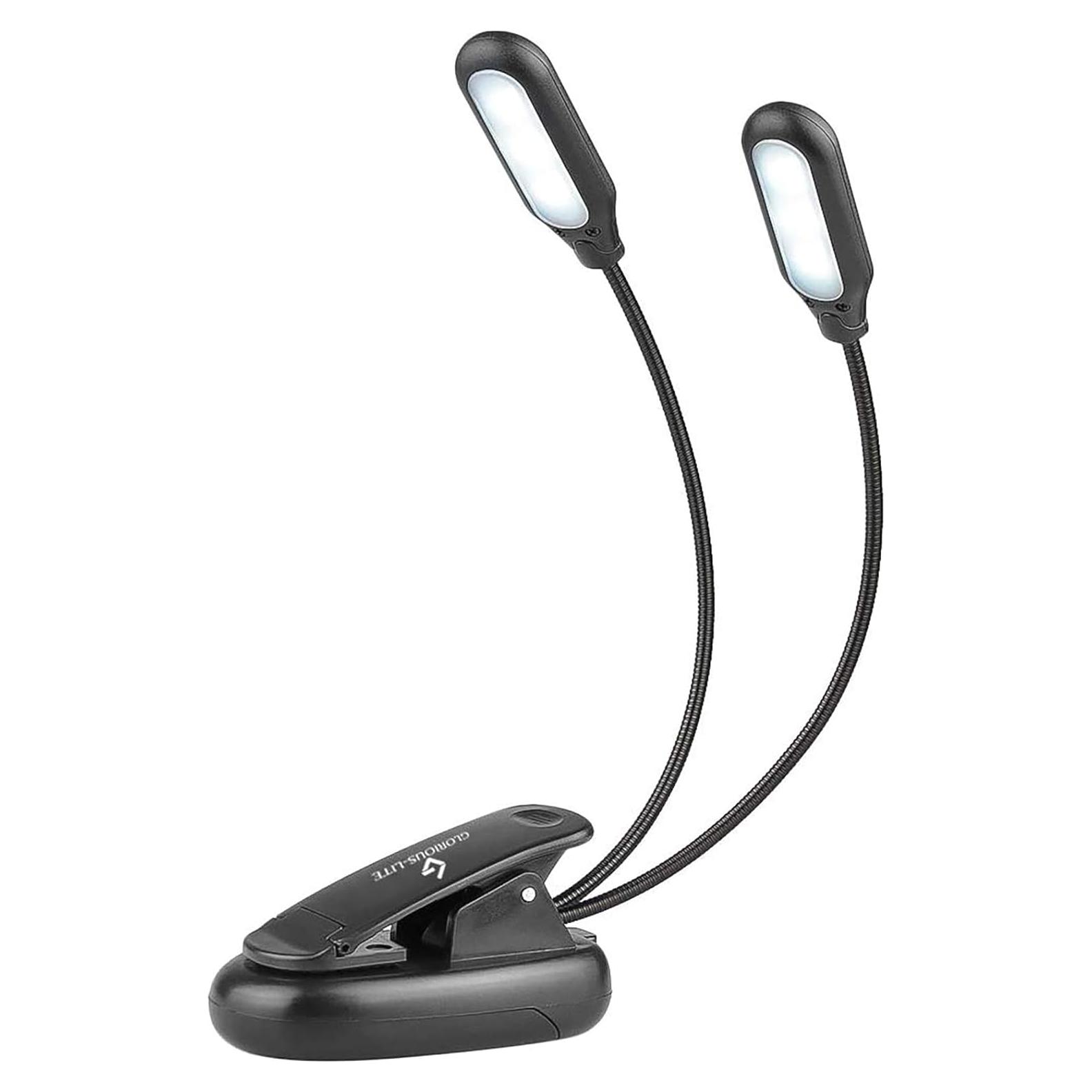 Luz de Libro Clip-on GLORIOUS-LITE 10 LED 3 Colores Ajustables
