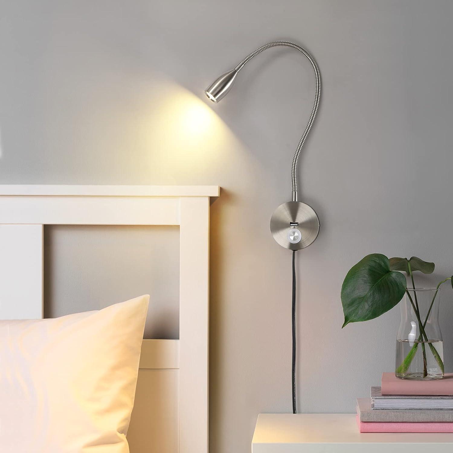 Luz de lectura LED regulable CRISETEK 3W cuello de ganso