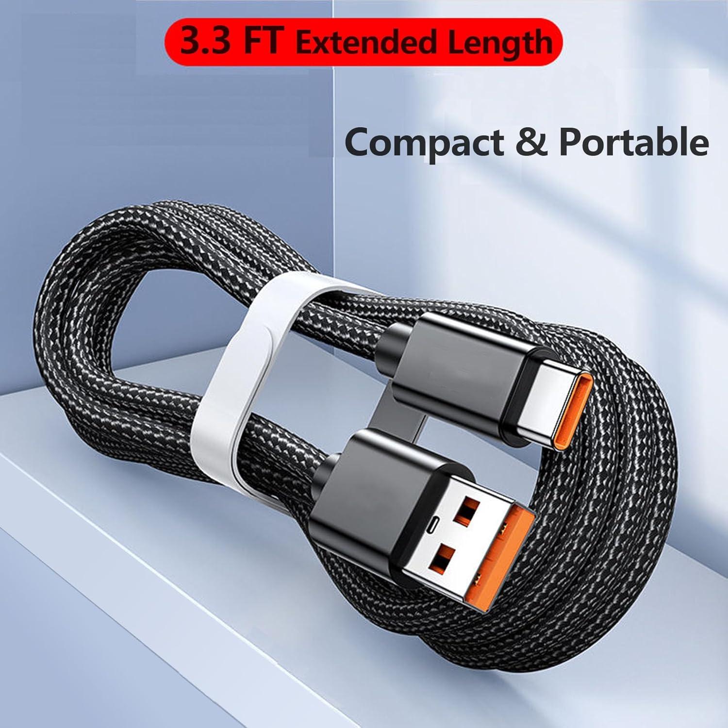 Cable de Carga USB-C Trenzado Nylon 1m para Luces de Lectura