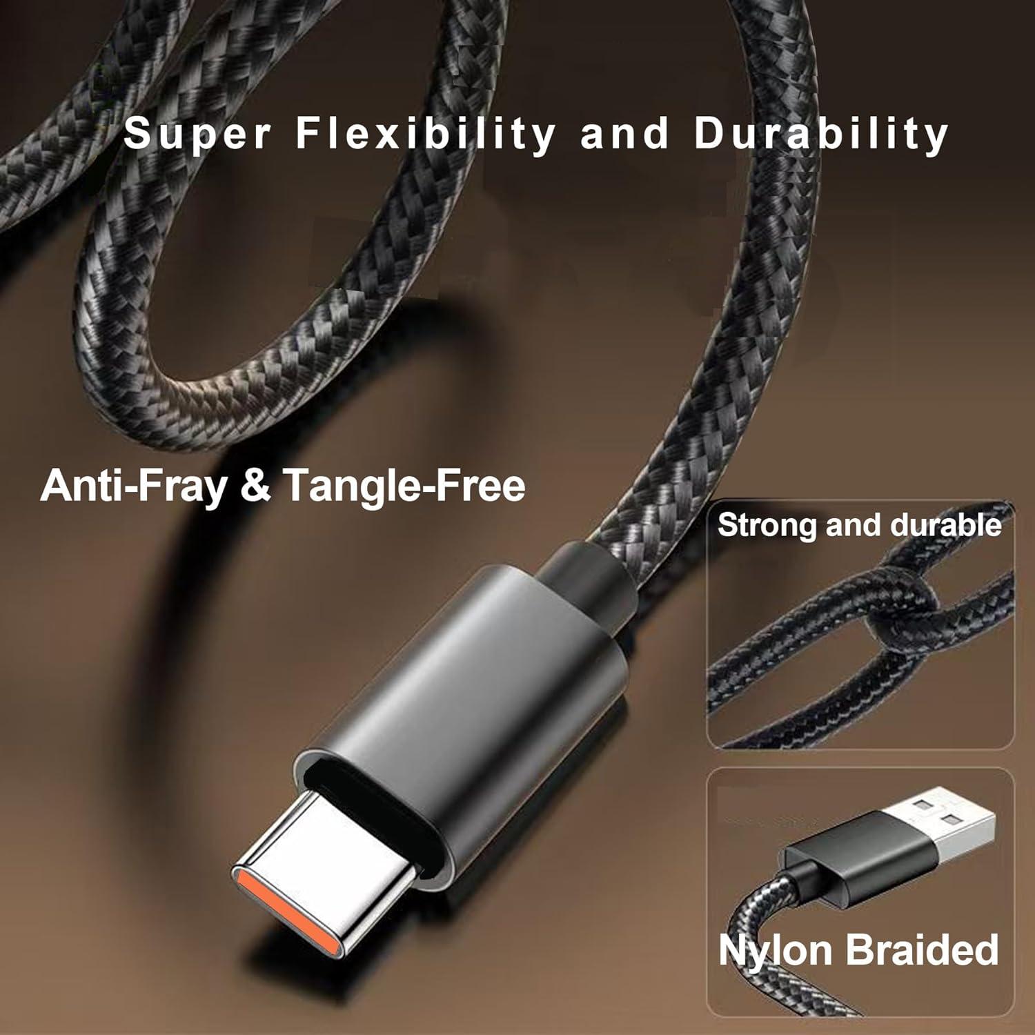 Cable de Carga USB-C Trenzado Nylon 1m para Luces de Lectura