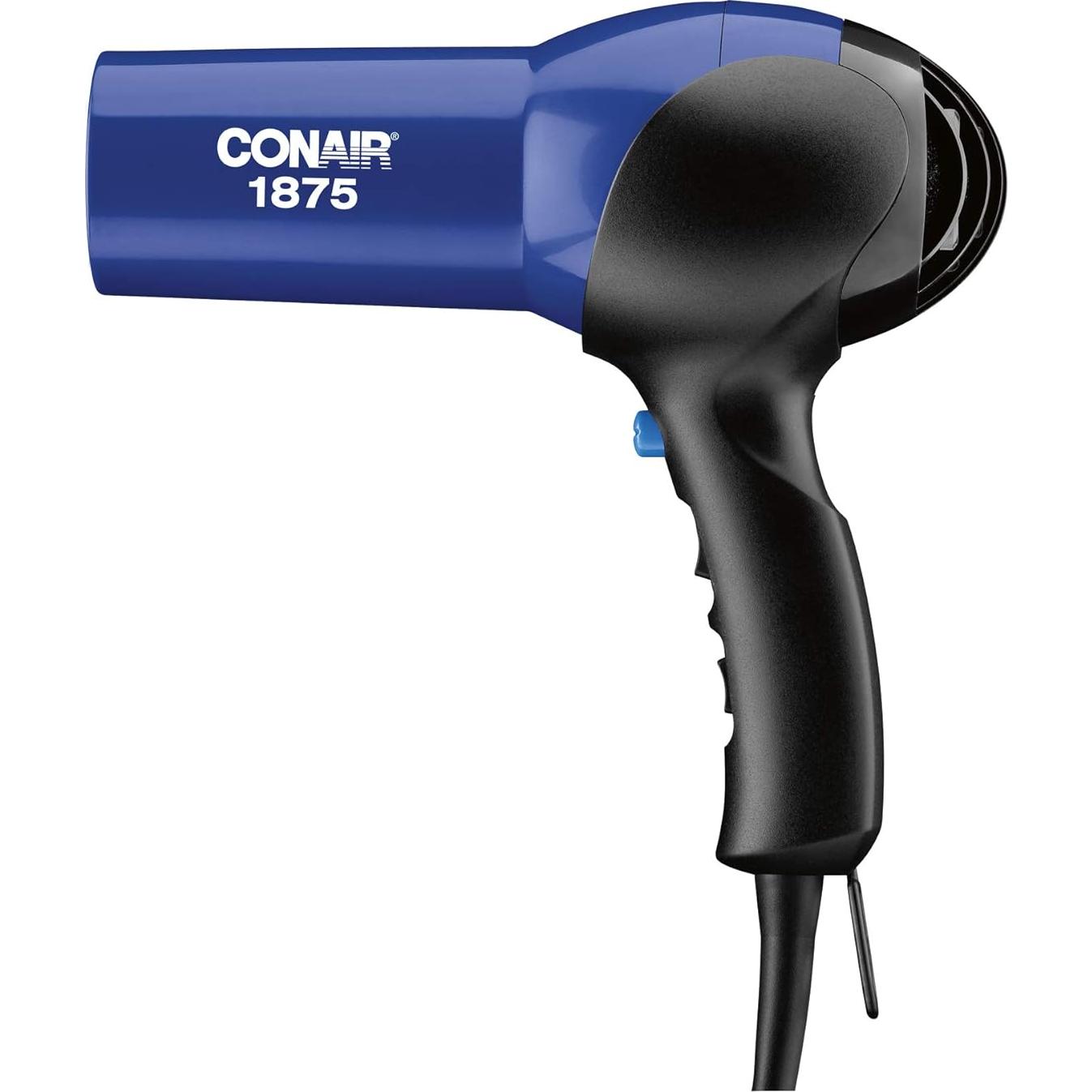 Secador de Pelo Iónico Conair 1875W Azul/Negro con Difusor