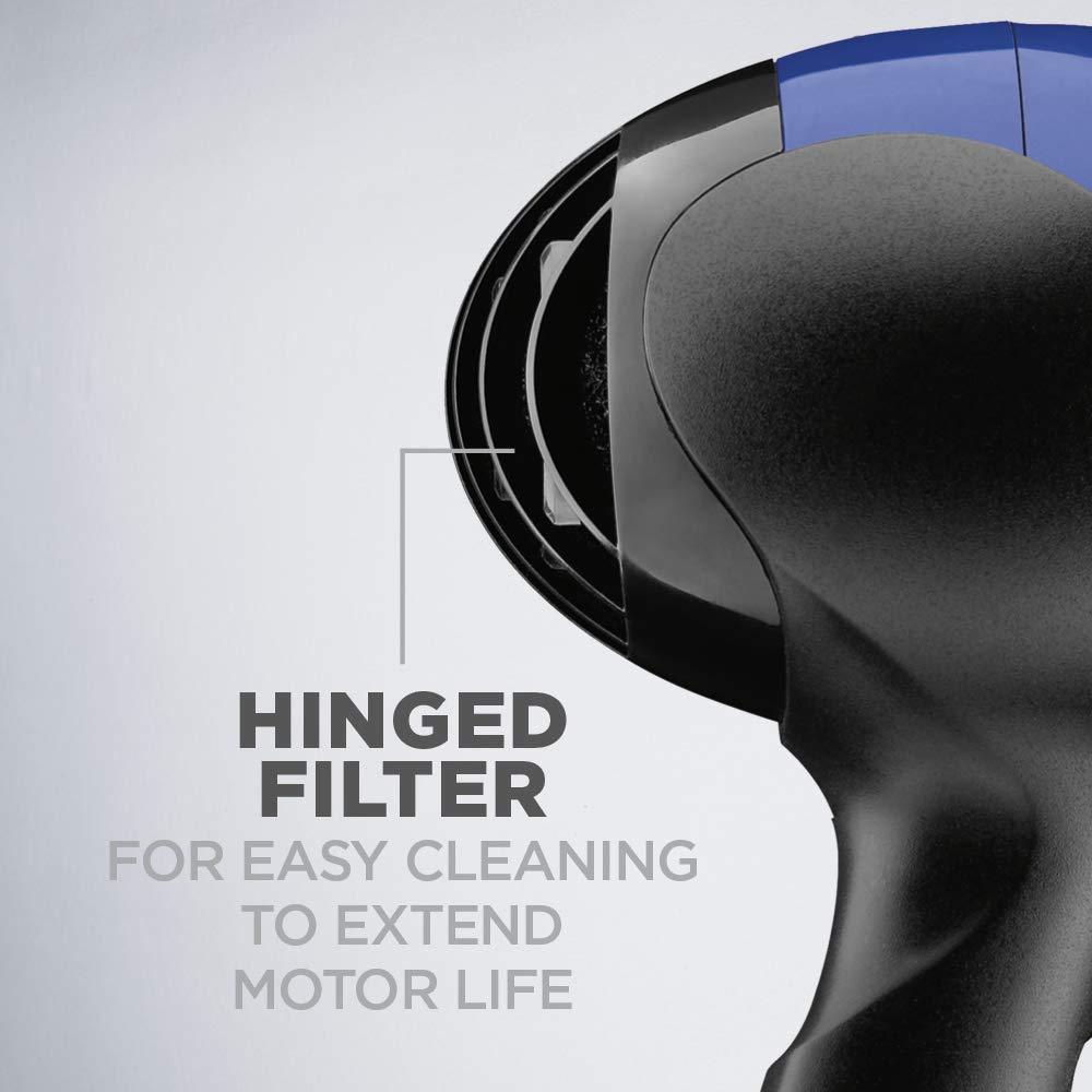 Secador de Pelo Iónico Conair 1875W Azul/Negro con Difusor