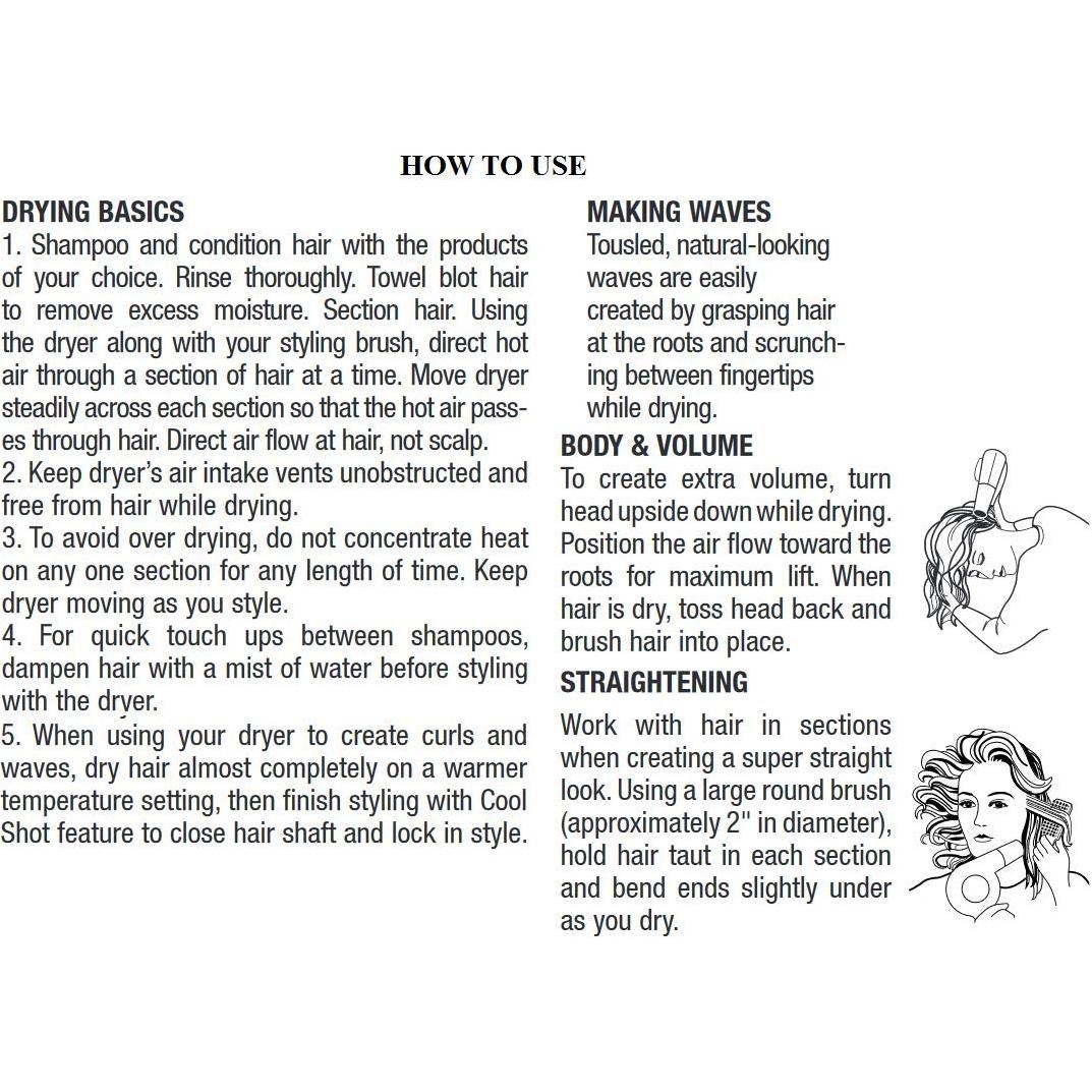 Secador de pelo de viaje Conair 1875W con mango plegable