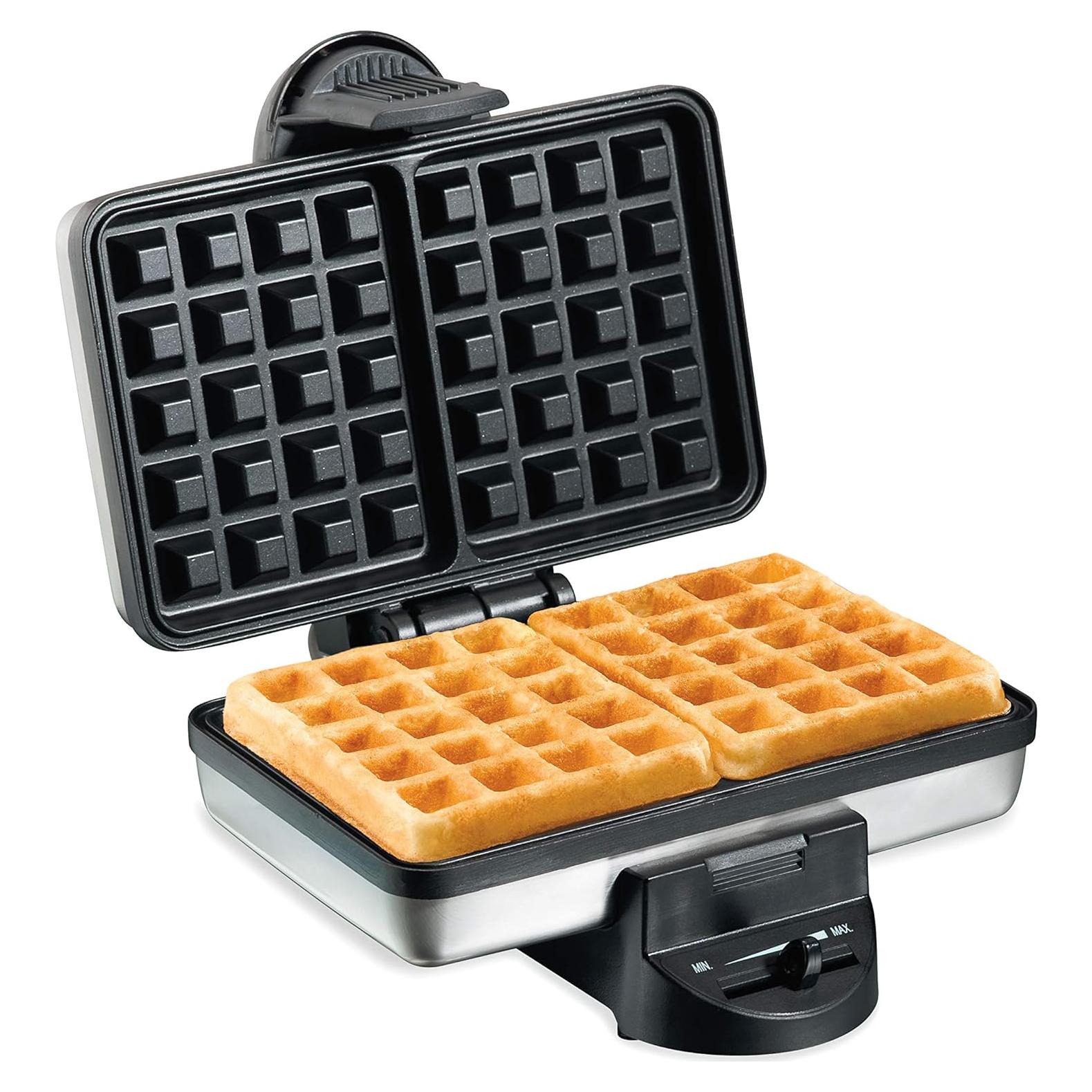 Máquina de Waffles Hamilton Beach 26009 Acero Inoxidable Compacta