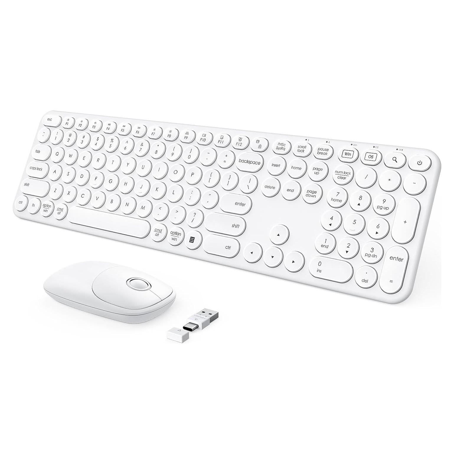Combo Teclado y Ratón Inalámbricos Seenda SK73-3 Blanco