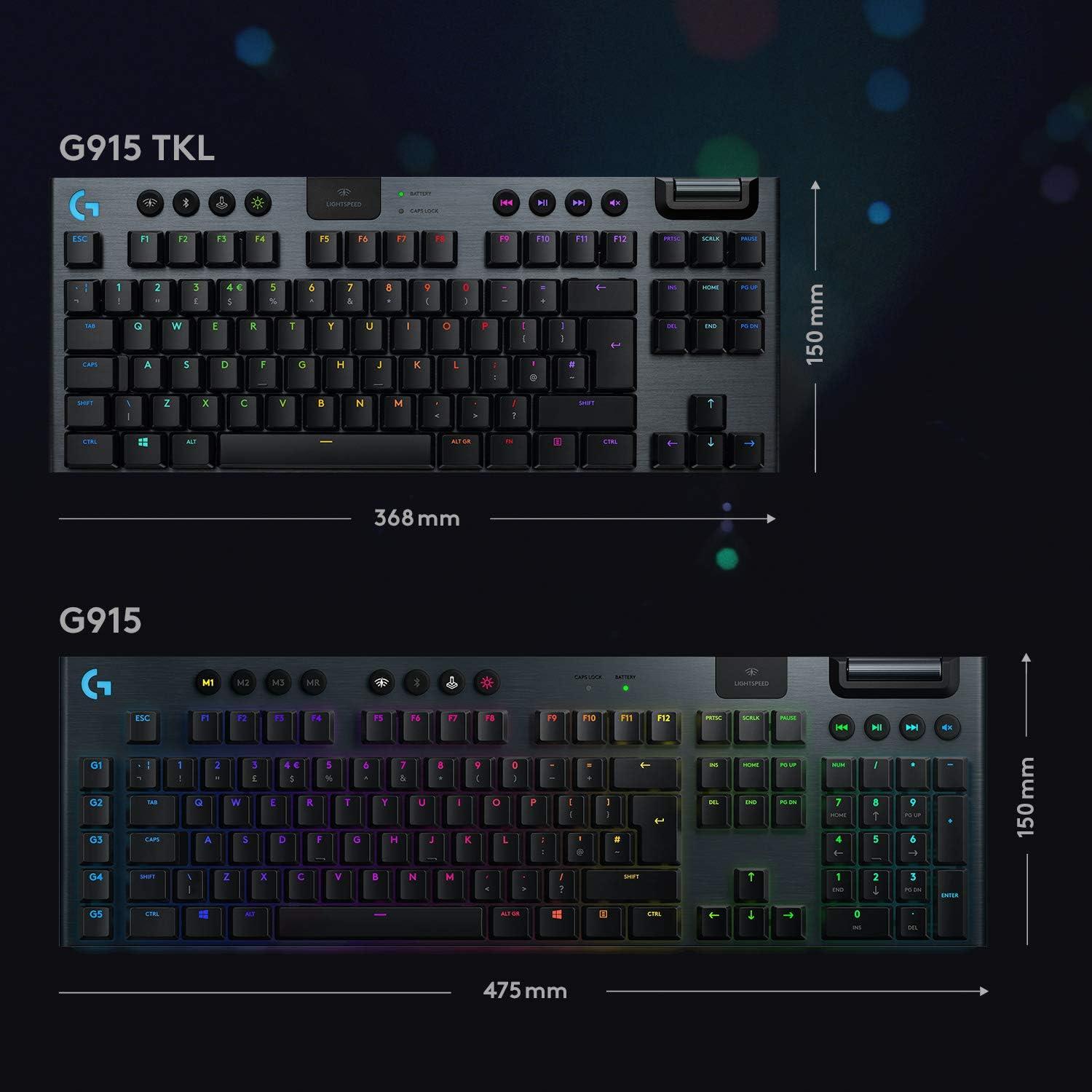 Teclado Mecánico Inalámbrico Logitech G915 TKL RGB