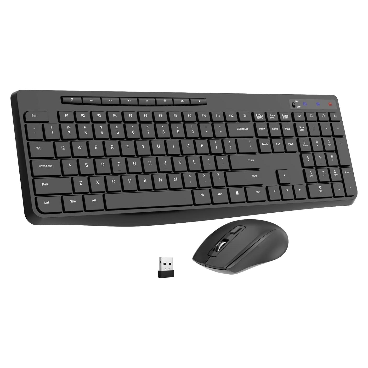 Combo Teclado y Ratón Inalámbrico EarlyLit CK230G Negro