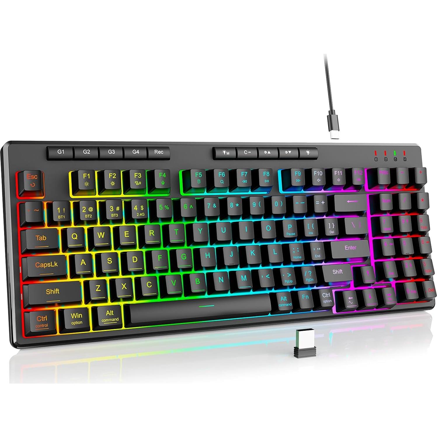 Teclado Gaming Inalámbrico Redragon K517 Pro RGB 94 Teclas