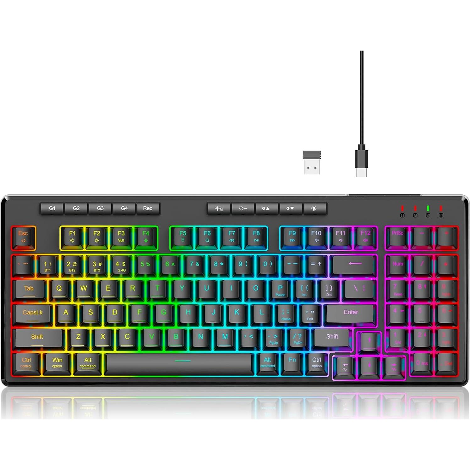 Teclado Gaming Inalámbrico Redragon K517 Pro RGB 94 Teclas