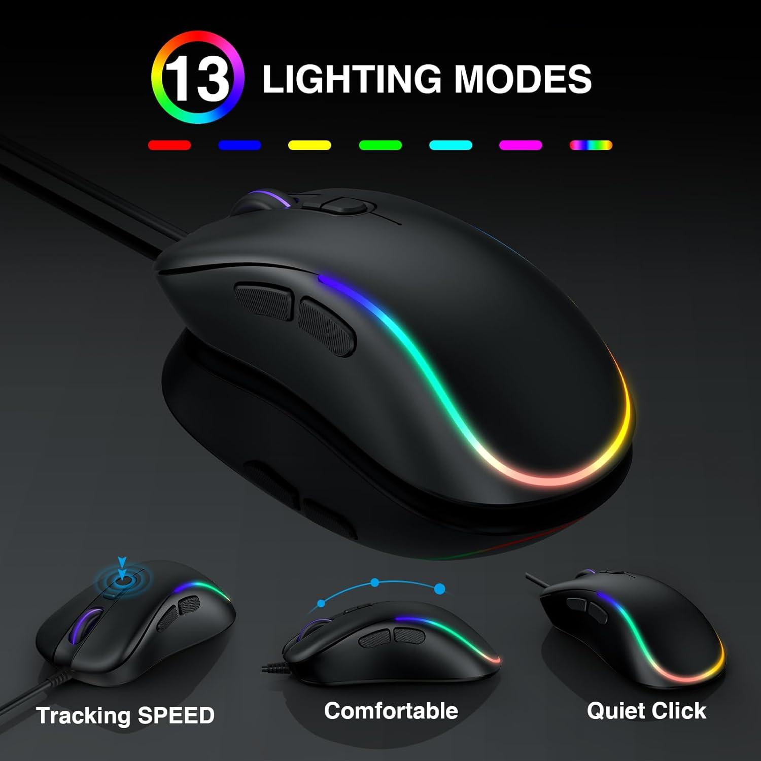 Combo Teclado y Ratón USB Ergonómico SABLUTE KM21Pro