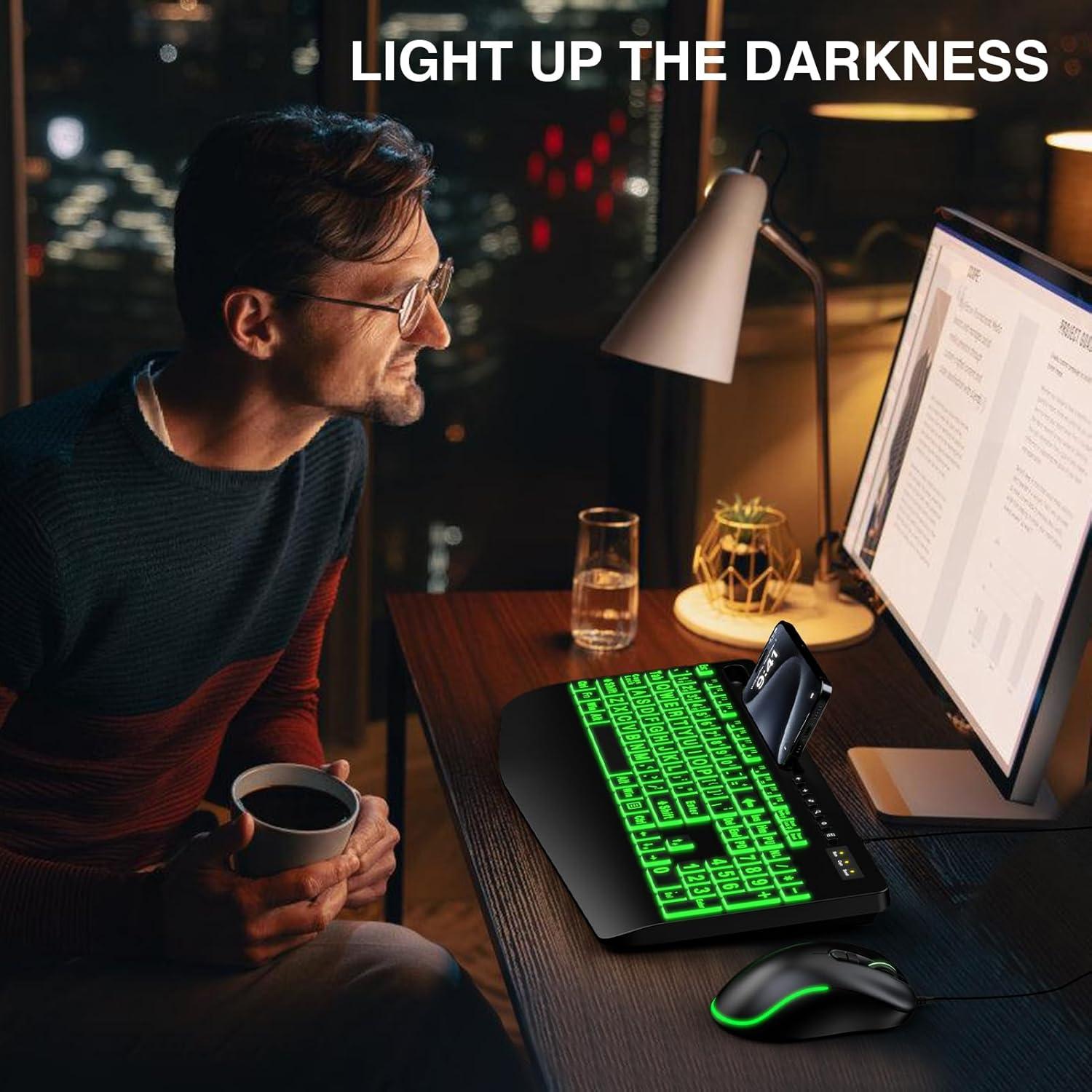 Combo Teclado y Ratón USB Ergonómico SABLUTE KM21Pro