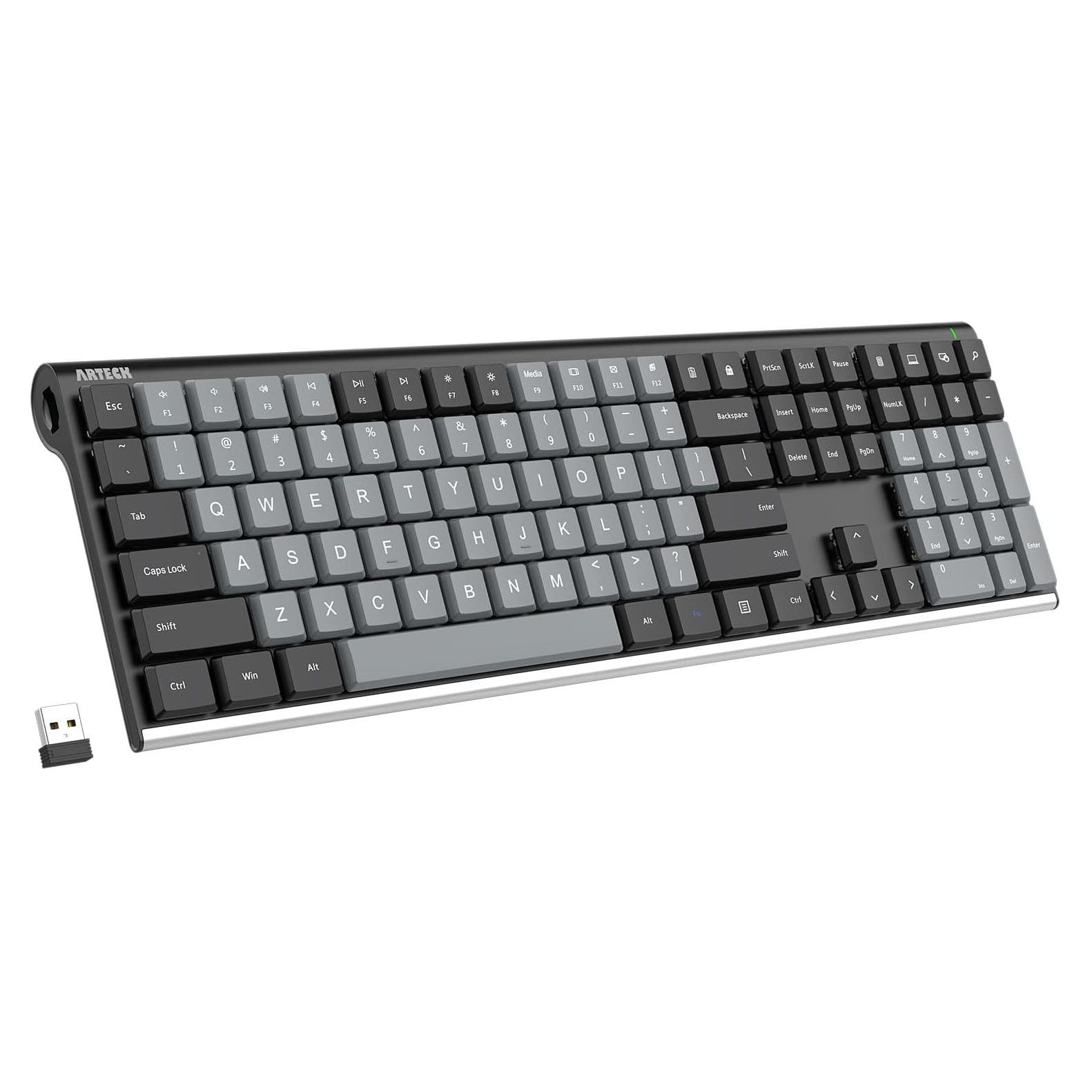 Teclado Mecánico Arteck Inalámbrico USB Negro con Batería