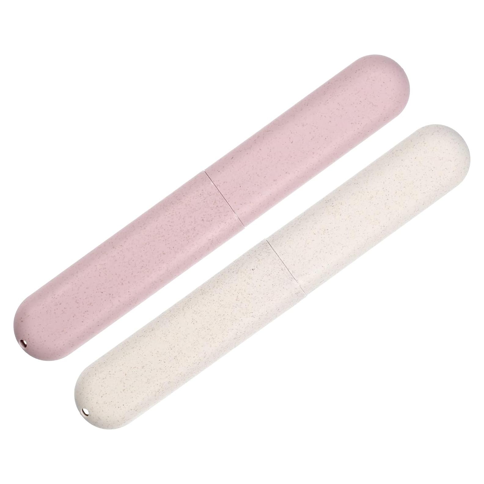 Estuches para Cepillos de Dientes VOCOSTE 2 Piezas Rosa Beige