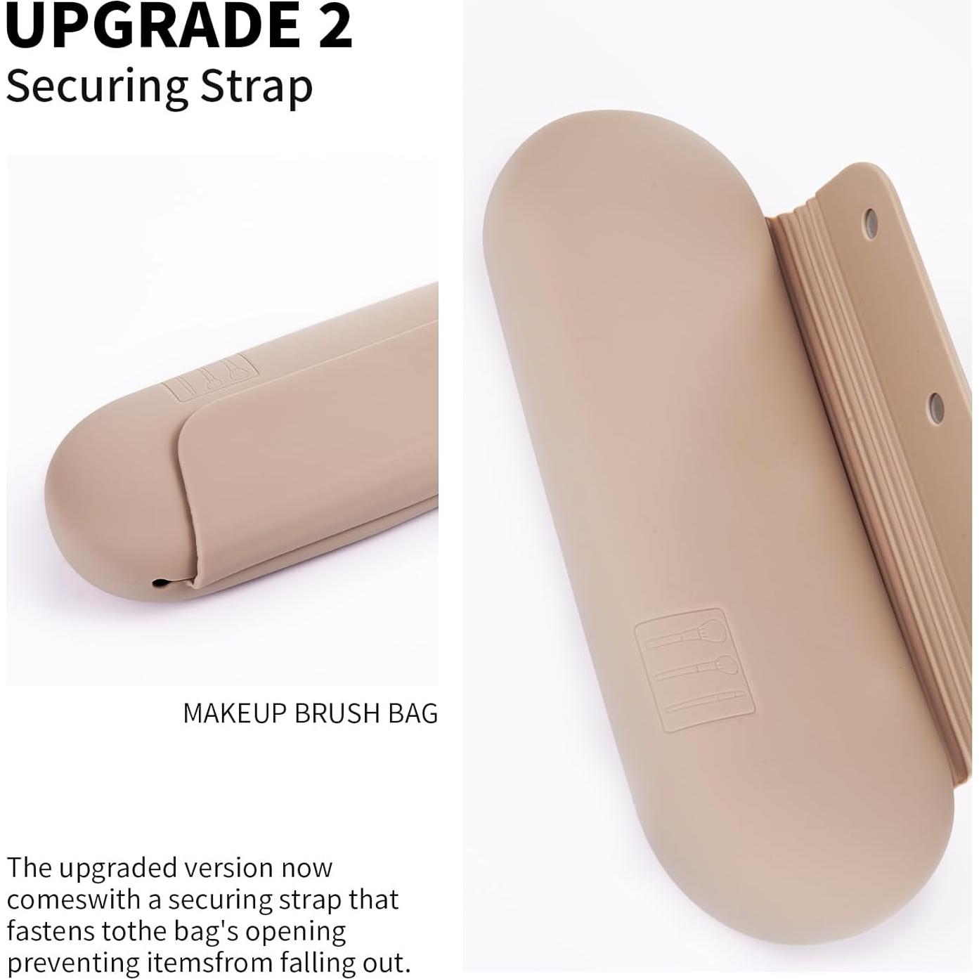 Soporte de Brochas de Maquillaje AGIKET Silicona Viaje 22,5cm