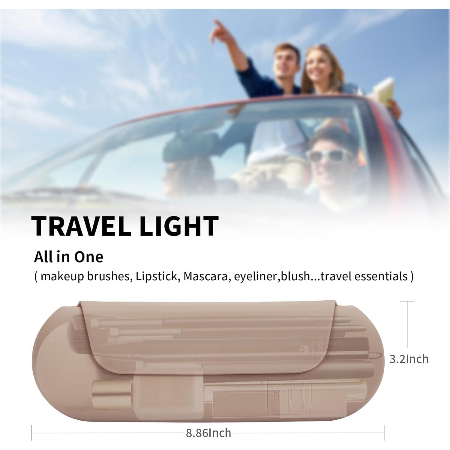 Soporte de Brochas de Maquillaje AGIKET Silicona Viaje 22,5cm