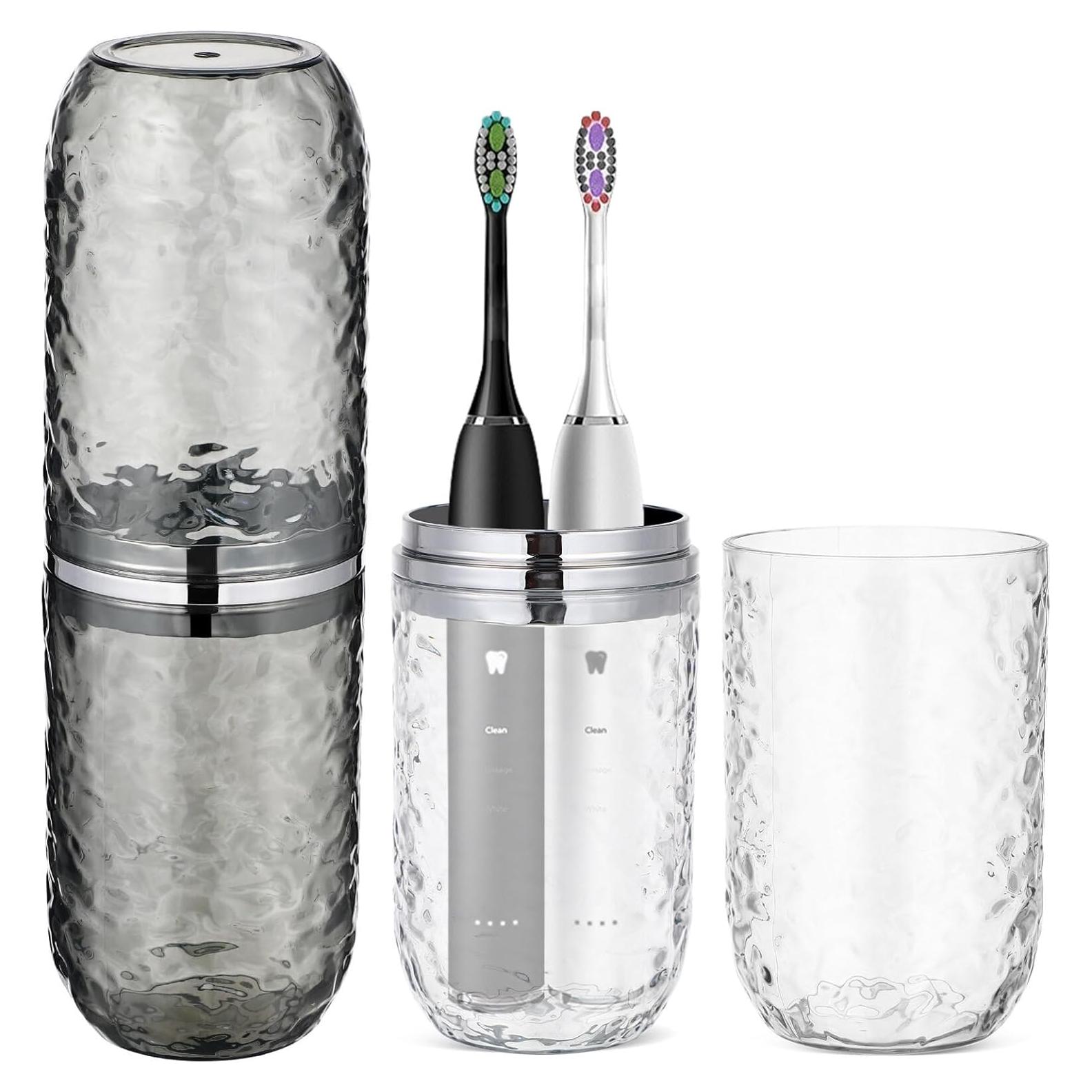 Juego de 2 estuches de cepillo de dientes TOPPERFUN 21.8x5.6 cm